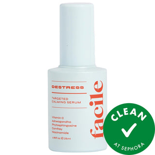 Destress: Redness Calming Serum with Vitamin C & Ceramides - Soothes Sensitive Skin, Brightens, Repairs Skin Barrier Destress Calming Serum: Redness Relief, Brighten Skin calming serum, redness relief serum, vitamin C serum, ceramide serum, sensitive skin serum, vegan skincare, cruelty-free serum, brightening serum, face serum for redness, skin barrier repair serum, face serum, serum, redness relief, skin calming, vitamin C, ceramides, phytosphingosine, niacinamide, sensitive skin, stressed skin, vegan, cru