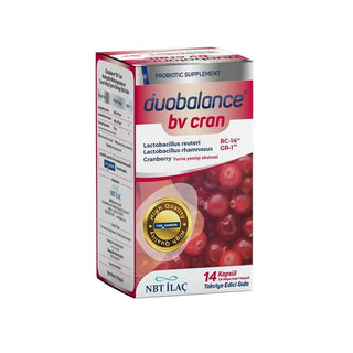 NBTLife Duobalance BV Cran 14 Kapsül - Cranberry and Probiotic Supplement for Urinary Tract Health Support NBTLife Duobalance BV Cran 14 Capsules - Urinary Tract Health Support Cranberry supplement, Probioitic dietary supplement, Urinary tract health support, NBTLife Duobalance BV Cran, Dietary supplement capsules, Probiotic bacteria, Cranberry extract, Urinary health, Natural health supplements, Wellness supplements, Gut health support, Immune system support