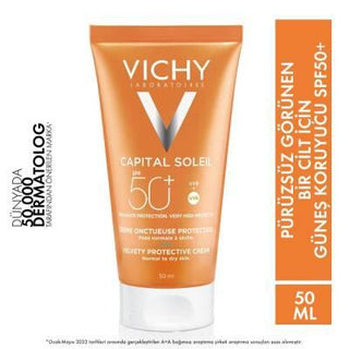 Vichy Capital Soleil SPF50+ Velvety Sunscreen: High Protection, Intense Hydration, Water Resistant - Daily Facial Sunscreen for Sensitive Skin Vichy SPF50+ Sunscreen: High Protection & Hydration SPF50+ sunscreen, High protection sunscreen, Moisturizing sunscreen, Sunscreen for sensitive skin, Vichy sunscreen, Hyaluronic acid sunscreen, Water resistant sunscreen, Velvety sunscreen, Facial sunscreen SPF50, Daily sunscreen protection, sunscreen, sun protection, sensitive skin, moisturizing, hyaluronic acid, wa