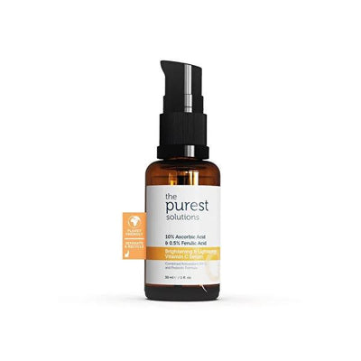 The Purest Solutions Vitamin C Serum: 10% Ascorbic + Ferulic Acid - Brighten, Rejuvenate, & Fight Aging for Radiant Skin