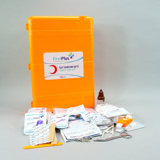 firstplus-first-aid-kit-orange-wall-mounted, firstplus-first-aid-kit-open, firstplus-first-aid-kit-contents FirstPlus First Aid Kit - Orange Wall Mounted - FP04.108 for Employees and Safety Officers FirstPlus First Aid Kit - Orange Wall Mounted for Offices firstplus, first-aid-kit, orange-wall-mounted, safety-equipment, workplace-safety, emergency-supplies, safety-officers, employees, health-and-safety, ai-generated