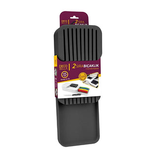 Decobella 18-Knife Block: Space Saving Double Row Knife Organizer for Kitchen, Protects & Stores Knives - Dishwasher Safe Decobella Knife Block: Space Saving Kitchen Knife Organizer knife block, knife organizer, kitchen knife storage, space saving knife block, double row knife block, knife holder, dishwasher safe knife block, 18 knife capacity block, kitchen organization, knife storage solution, knife protection, kitchen safety, counter organization, space saving, compact knife block, kitchen accessories, c