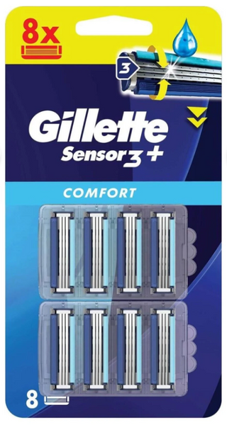 Gillette Sensor3 8-Pack Razor Blades - Comfortable Shave