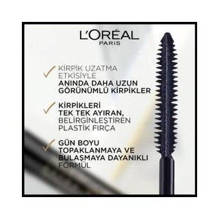 Loreal Paris Telescopic Carbon Black Mascara - Lengthening & Volumizing for Dramatic Lashes Loreal Paris Telescopic Carbon Black Mascara - Lengthen & Define Lashes Loreal Paris Mascara, Telescopic Carbon Black Maskara, Lengthening Mascara, Volumizing Mascara, Cosmetic Eyelash Enhancer, Makeup, Eye Makeup, Lash Enhancement, Vitamin E, Carbon Black Pigments, Dramatic Lashes, Beauty Essentials, Cosmetics