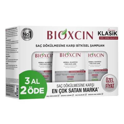 Bioxcin Genesis Shampoo for Dry and Normal Hair - Natural Hair Care, Reduces Hair Loss, 3 x 10.14 fl oz