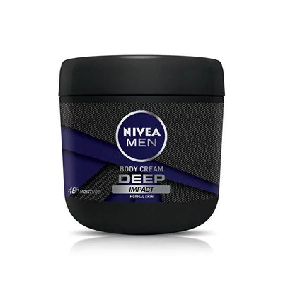Nivea Men Deep Impact: 48H Moisturizing Hand & Body Lotion - Non-Greasy, Woody & Spicy Scent, Black Carbon - For All Ski