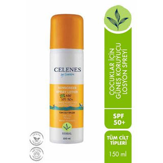 celenes kids spf 50 sunscreen spray bottle, application of celenes kids sunscreen, ingredients of celenes kids sunscreen Celenes Kids SPF 50 Sunscreen Spray - 150 ml Celenes Kids SPF 50 Sunscreen Spray - 150 ml celenes, sunscreen, spf-50, kids-sunscreen, hypoallergenic, non-toxic, paraben-free, sun-protection, sensitive-skin, ai-generated