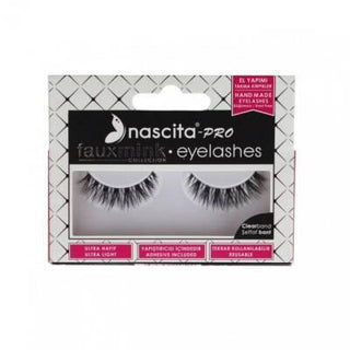 Nascita Pro Faux False Eyelashes -090: Ultra-Lightweight, Reusable, Handmade for Smoky Eye Makeup Nascita Pro Faux Eyelashes for Smoky Eye Makeup False Eyelashes, Reusable Eyelashes, Handmade Eyelashes, Nascita Pro Faux Eyelashes, Smoky Eye Makeup, Ultra-Lightweight Eyelashes, Special Cut Fiber Hair Structure, Elastin Band Structure, Includes Eyelash Adhesive, Cosmetic, Beauty, Makeup, Eye Enhancement, DIY Makeup