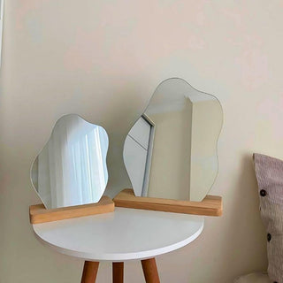 Evcazım Asymmetric Wooden Makeup Mirror - Unique Handmade Decorative Mirror for Home, 13.78 x 11.02 inches Evcazım Asymmetric Wooden Makeup Mirror - Unique Handmade Decor Asymmetric Makeup Mirror, Wooden Decorative Mirror, Handmade Makeup Mirror, Unique Gift Ideas, Decorative Home Accessories, Makeup Essentials, Home Decor, Vanity Mirrors, Wooden Mirror, Asymmetric Decor, Handmade Home Decor, Gift for Her, Gift for Him, Bedroom Decor, Dressing Room Essentials