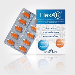 FlexAR - Joint Health Support Dietary Supplement with Glucosamine, Chondroitin & Boswellia - 30 Tablets FlexAR Joint Health Support Supplement - 30 Tablets dietary supplement, joint health support, glucosamine, chondroitin, boswellia serrata extract, vitamin C, manganese, joint comfort, anti-inflammatory, cartilage support, healthy aging, active lifestyle, supplement for joints, pain relief, mobility support