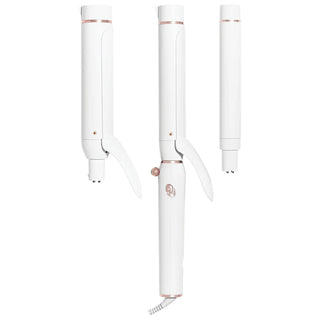 T3 Switch Kit Wave Trio Interchangeable Curling Iron for Versatile Styling - 3 Barrels for Various Curl Patterns T3 Switch Kit Wave Trio Curling Iron - Versatile Styling Interchangeable curling iron, T3 Switch Kit Wave Trio, Curling iron with multiple barrels, Hair styling tool for various curl patterns, Ceramic curling iron for reduced frizz, Hair tools, Styling versatility, Advanced heat precision, Powerful ion generator, CeraGloss ceramic barrels, Hair styling for straight hair, Hair styling for wavy hai