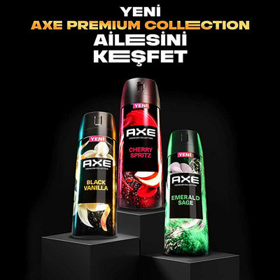 Axe Men's Deodorant Spray - Premium Black Vanilla Scent, 72-Hour Freshness, Aluminum-Free, Zinc-Zap Technology