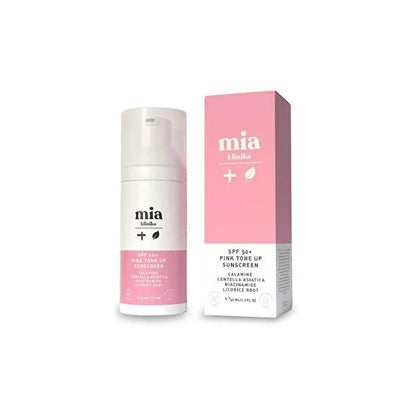 Mia Klinika Tone Up Ton Eşitleyici Pembe Yüz Güneş Kremi SPF50 - Pink Tone Up Sunscreen for All Skin Types