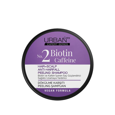 URBAN Care Expert Biotin & Caffeine Purifying Peeling Shampoo - Anti-Hair Loss, Scalp Exfoliating, Strengthens Hair Foll