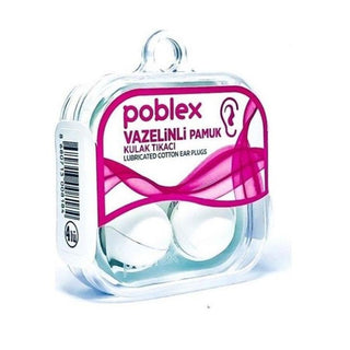 Poblex Petroleum Jelly Coated Cotton Ear Plugs for Swimming, Anti-Bacterial, 4-Pack Poblex Ear Plugs for Swimming & Hygiene Ear Plugs, Swimming Ear Plugs, Anti-bacterial Ear Plugs, Cotton Ear Plugs, Petroleum Jelly Coated Ear Plugs, Swimming Protection, Ear Hygiene, Post-Surgery Care, Travel Essentials, Waterproof Ear Plugs