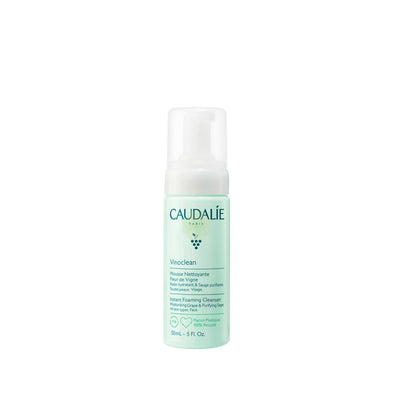 Caudalie Vinoclean Face Cleansing Foam - Gentle Skincare for Travel, 1.69 fl oz