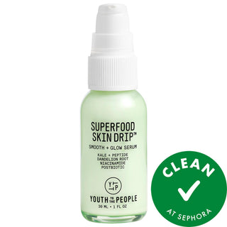 Superfood Skin Drip Smooth + Glow Barrier Serum with Peptides + Niacinamide - Hydrating, Brightening, and Anti-Aging Serum for Dry Skin Superfood Skin Drip Serum - Hydrate & Brighten Barrier-Boosting Serum, Hydrating Serum, Niacinamide Serum, Clean Skincare, Cruelty-Free Skincare, Anti-Aging Serum, Skin Brightening Serum, Hydration Serum for Dry Skin, Skincare, Face Serum, Glowing Skin, Healthy Skin, Skincare Routine, Serum for Dryness, Serum for Dullness, Serum for Uneven Texture