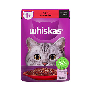 Whiskas Beef Flavor Wet Cat Food in 85g Pouches - Nutritious, Convenient, and Delicious for Cats Whiskas Wet Cat Food - Nutritious & Delicious cat food, wet cat food, whiskas cat food, beef flavor cat food, pouch cat food, nutritious cat food, convenient cat food, high-quality cat food, cat nutrition, feline health