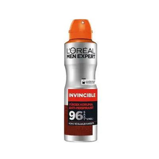 L'Oreal Paris Men Expert Invincible Extreme Deodorant 150ml front view, L'Oreal Paris Men Expert Invincible Extreme Deodorant 150ml back view, L'Oreal Paris Men Expert Invincible Extreme Deodorant 150ml side view L'Oréal Paris Men Expert Invincible Extreme Deodorant - 150ml L'Oréal Paris Men Expert Deodorant | 150ml loreal-paris, men-expert, deodorant, antiperspirant, active-men, athletes, 96-hour-protection, no-stains, freshness, ai-generated