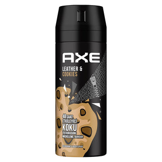Axe Leather & Cookies Deodorant Spray for Men: 48 Hour Odor Protection, Long Lasting Fresh Scent with Cardamom & Mandarin Notes Axe Leather & Cookies Deodorant: 48 Hour Freshness! Axe deodorant, men's deodorant spray, long lasting deodorant, kakule mandalina deodorant, leather cookies deodorant, 48 hour odor protection, fresh scent deodorant, body spray for men, deodorant, body spray, men's grooming, fragrance, cardamom, mandarin, leather, suede, cookie, vanilla, personal care, odor protection, axe body spr