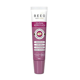 Beeo Apicare Natural Lip Care Cream with Propolis & Black Mulberry - Hypoallergenic & Dermatologically Tested Beeo Apicare Natural Lip Care Cream - Propolis & Black Mulberry natural lip care, propolis lip balm, hypoallergenic lip care, dermatologically tested lip balm, organic lip care products, lip moisturizer, sensitive skin care, halal cosmetics, black mulberry lip care, antioxidant lip care