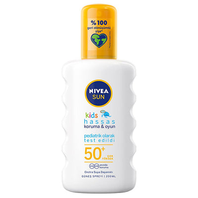 Nivea Baby Sunscreen SPF 50+ - High Protection Kids Sunscreen Spray for Sensitive Skin - Pediatrician Approved & Water R