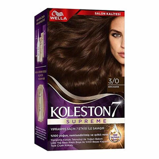 Wella Koleston Supreme Hair Dye 3/0 Dark Brown - Moisturizing, Long-Lasting Color Wella Koleston Supreme Hair Dye - Long-Lasting, Moisturizing Color hair dye, Wella Koleston Supreme, at-home hair coloring, moisturizing hair color, long-lasting hair dye, dark brown hair dye, hair care, hair coloring kit, Plex Oil Care Technology, Color Revitalizer Cream, Luxurious Cream Formula