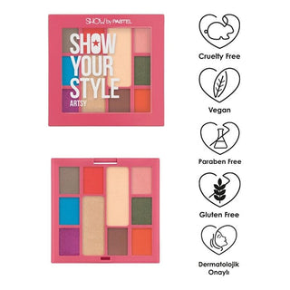 Show by Pastel Artsy Eyeshadow Set - Cruelty-Free, Vegan 10-Color Palette for Versatile Makeup Looks Artsy Eyeshadow Set - 10 Color Cruelty-Free Palette Eyeshadow Palette, Cruelty-free Makeup, Vegan Cosmetics, Dermatologically Tested Eyeshadow, Gluten-free Makeup Products, Makeup for Sensitive Skin, Ethical Beauty Products, Long-lasting Eyeshadow, Versatile Makeup Looks, Silky Texture Eyeshadow, 10-color Eyeshadow Palette, Artsy Eyeshadow Set, Show by Pastel