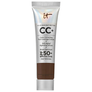 IT Cosmetics Mini CC+ Cream: Full Coverage Color Correcting Foundation with SPF 50+ - Hydrating, Vegan & Cruelty-Free Makeup IT Cosmetics CC Cream: Full Coverage, SPF 50+ & Hydrating CC Cream Foundation, Full Coverage Foundation, SPF 50 Foundation, Color Correcting Cream, Hydrating Foundation, Vegan Foundation, Cruelty-Free Makeup, Paraben-Free Foundation, Foundation for Acne Scars, Foundation for Dark Circles, Makeup, Face Makeup, BB Cream, Concealer, Sun Protection, Anti-Aging, Hyaluronic Acid, Niacinamid
