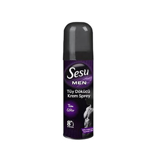 Sesu Depilatory Spray for Men - Quick Hair Removal Spray with E Vitamin & Aromaguard Technology Sesu Depilatory Spray for Men - Quick & Easy Hair Removal depilatory spray for men, hair removal spray, men's grooming products, Sesu Tüy Dökücü Sprey, quick hair removal for men, men's hair removal, grooming essentials, E vitamin hair removal, Aromaguard technology, smooth skin, hair removal solution, men's care products