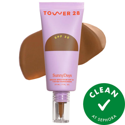 SunnyDays Mineral SPF 30 Tinted Sunscreen Foundation: Lightweight, Non-Comedogenic, Vegan Formula for Sensitive Skin & B