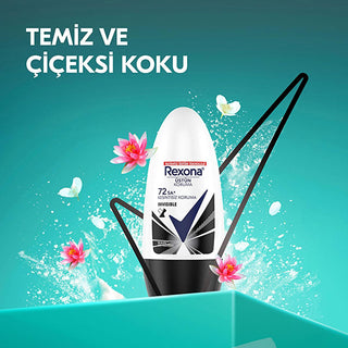 rexona invisible black and white roll on deodorant 50 ml, rexona anti-perspirant technology, motion sense technology deodorant Rexona Invisible Black & White Roll On Deodorant - 72 Hour Continuous Protection for Active Women | 50 ml Rexona Invisible Roll On Deodorant - 72 Hour Protection rexona, invisible-deodorant, roll-on-deodorant, 72-hour-protection, active-women, motion-sense, anti-perspirant, deodorant-for-women, freshness, ai-generated