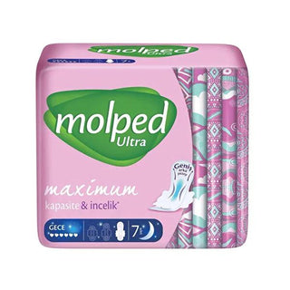 Molped Ultra Anatomical Hygienic Pads for Nighttime - Comfortable, Ultra-Absorbent Menstrual Protection Molped Ultra Nighttime Hygienic Pads - Comfortable & Ultra-Absorbent hygienic pads, menstrual products, overnight pads, ultra absorbent pads, comfortable menstrual care, Molped, anatomical design, hypoallergenic, dermatologically tested, Halal certified, women's health, menstrual hygiene, nighttime protection
