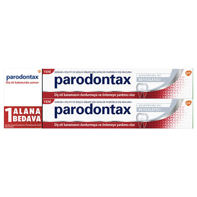 Parodontax Whitening Toothpaste (2-Pack): Gently Removes Stains for Natural White Teeth & Healthy Gums with Fluoride & S