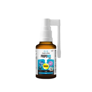 Zade Vital Propomix Throat Soothing Spray: Elderberry, Propolis & Hyaluronic Acid - Natural Immune Support & Relief, 20ml Zade Vital Propomix: Natural Throat Spray for Immune Support propolis spray, elderberry throat spray, hyaluronic acid throat spray, immune support spray, natural throat soothing, Zade Vital Propomix, propolis extract, sambucus nigra extract, dietary supplement spray, immune support, throat soothing, propolis, elderberry, hyaluronic acid, peppermint oil, clove oil, olive leaf extract, ant