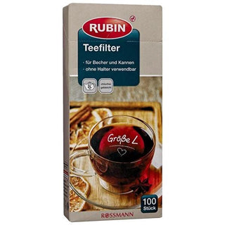Rubin Large Tea Filter - 100 Count, Chlorine-Free, Double Layered for Rich Aroma Rubin Large Tea Filter - 100 Count tea filter, large tea infuser, chlorine-free tea strainer, Rubin tea filter, bulk tea filters, tea brewing, tea accessories, healthy tea, tea enthusiasts, convenient tea, double-layered tea filter