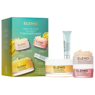 Brighter Days Ahead Skincare Gift Set - 3-Piece Cleansing Balm Trio & Anti-Aging Cream, Natural Skincare, Makeup Remover Brighter Days Ahead Skincare Gift Set - Natural Cleansing & Anti-Aging skincare gift set, cleansing balm, anti-aging cream, natural skincare, makeup remover, skincare routine, Pro-Collagen Makeup Melting Cleansing Balm, Pro-Collagen Anti-Aging Marine Cream, skincare for fine lines and wrinkles, skincare for dryness, skincare for pores, gift for skincare enthusiasts, spa in a jar, nourishi