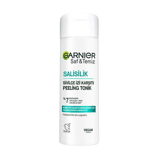 Garnier Salicylic Acid Facial Toner: Acne Scar Treatment, Pore Minimizing & Exfoliating Toner for Sensitive Skin, 4.06 fl oz Garnier Salicylic Acid Toner: Acne & Pore Treatment salicylic acid toner, acne scar treatment, pore minimizing toner, exfoliating facial toner, toner for sensitive skin, blemish treatment, skin texture improvement, peeling toner, Garnier toner, acne toner, facial toner, toner, salicylic acid, acne scar reduction, pore tightening, exfoliating toner, sensitive skin toner, blemish contro