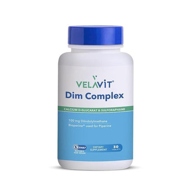 Velavit DIM Complex: Support with Diindolylmethane & Sulforaphane - Dietary Supplement with Broccoli Extract & Calcium D