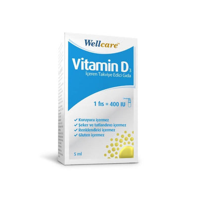 Wellcare Vitamin D3 400IU Spray - Immune System & Bone Health Support