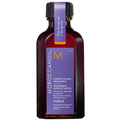 Moroccanoil Treatment Purple Hair Oil for Blonde Hair - Neutralizes Brassiness, Improves Shine & Conditions