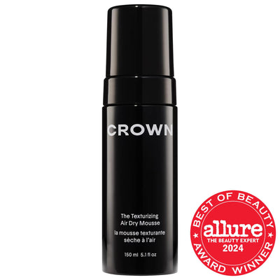 Crown Affair The Texturizing Air Dry Hair Mousse - Effortless Beachy Waves, Vegan & Cruelty-Free Styling Product