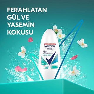 Rexona Shower Fresh Roll-On Deodorant - 72 Hour Odor & Wetness Protection for Women | Long Lasting Antiperspirant Rexona Shower Fresh Roll-On: 72-Hour Deodorant Protection roll on deodorant, 72 hour deodorant, shower fresh deodorant, womens deodorant, long lasting deodorant, odor protection, wetness protection, antiperspirant deodorant, deodorant, antiperspirant, women's hygiene, body odor, sweat protection, all-day freshness, active women, hygiene, odor control, continuous protection, refreshing scent, con