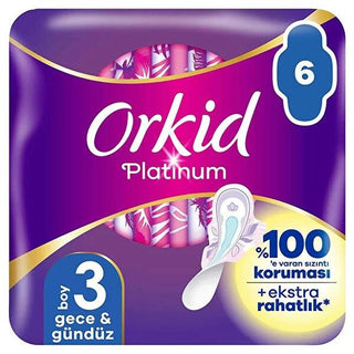 Orkid Platinum Overnight Pads: Ultimate Comfort & Leak Protection, Ultra Absorbent Sanitary Napkins for Feminine Hygiene & Odor Control (6-Count) Orkid Platinum Pads: Overnight Protection & Comfort hygienic pads, feminine hygiene, menstrual pads, overnight pads, nighttime protection pads, thin sanitary pads, odor control pads, Orkid Platinum, ultra absorbent pads, sanitary napkins, feminine care, period protection, sleep comfort, leak protection, women's health, feminine products, menstruation, night pads, 