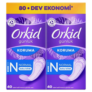 Orkid Daily Panty Liners - Normal - 80 Count - Odor Control, Comfort & Light Flow Protection - Dermatologically Tested Feminine Hygiene Orkid Daily Panty Liners - Odor Control & Light Flow Protection Panty Liners, Daily Panty Liners, Feminine Hygiene Products, Daily Protection, Odor Control Panty Liners, Breathable Panty Liners, Dermatologically Tested Panty Liners, Light Flow Protection, Vaginal Discharge Protection, feminine hygiene, pantiliners, daily liners, odor control, comfort, dryness, breathable, d