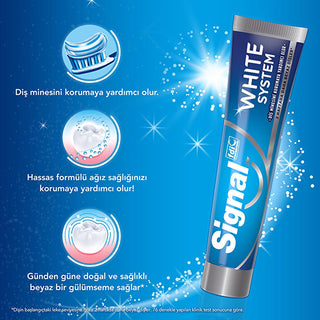 Signal White Now Teeth Whitening Toothpaste: Instant & Long-Lasting White Smile, Removes Stains, Promotes Dental Hygiene - Complete Oral Care Signal White Now: Teeth Whitening Toothpaste - Whiter Smile! teeth whitening toothpaste, teeth whitening, white teeth, remove tooth stains, Signal White Now, Signal White System, dental hygiene, oral care, whitening toothpaste, brighter smile, stain removal, fluoride, cavity protection, enamel protection, gentle cleaning, daily use, confident smile, oral health, natur