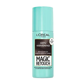 L'Oréal Paris Magic Retouch Hair Touch-up Spray - 02 Brun, Quick Root Concealer for Grey Hair, 2.54 fl oz L'Oréal Paris Magic Retouch Hair Touch-up Spray - Instant Root Concealer hair touch-up spray, root concealer, temporary hair color, grey hair cover, quick hair fix, L'Oréal Paris, Magic Retouch, Brun shade, instant root touch-up, hair care, beauty, cosmetics, hair color maintenance, salon alternative, on-the-go beauty, 02 Brun, 2.54 fl oz