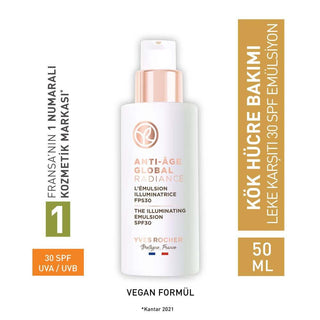 Leke Karşıtı Anti-Age Global 30 SPF Emülsiyon Krem - Yenileyici Yaşlanma Karşıtı Bitkisel Kök Hücre Bakımı Leke Karşıtı 30 SPF Anti-Age Cream - Anti-Aging Skincare anti-aging cream, moisturizing cream with SPF, botanical skincare, natural anti-aging products, SPF 30 moisturizer, skincare, anti-age, leke karşıtı, bitkisel kök hücre bakımı, youthful skin, radiant skin, sun protection, skin tone evening, lightweight moisturizer