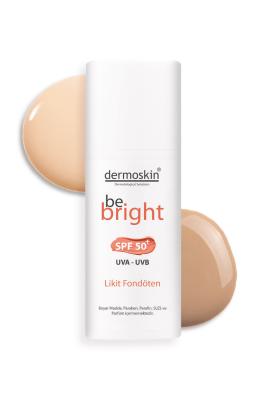 dermoskin be bright spf50+ liquid foundation medium 33ml bottle, dermoskin be bright foundation application on skin Dermoskin Be Bright SPF50+ Liquid Foundation - Medium | 33ml Dermoskin Be Bright Liquid Foundation SPF50+ | Medium 33ml foundation, sp50, liquid-foundation, makeup, beauty, skincare, dermoskin, cosmetic, moisturizing, ai-generated