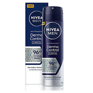 Nivea Men Derma Control Clinical Deodorant Spray - Long Lasting Anti-Perspirant Protection, Alcohol-Free, 5.07 fl oz Nivea Men Derma Control Deodorant Spray - Long Lasting Protection Nivea Men Deodorant Spray, Derma Control Clinical Deodorant, Alcohol-free Deodorant, Anti-perspirant Deodorant for Men, Long-lasting Deodorant Protection, Deodorant Spray for Men, Sensitive Skin Deodorant, Dermatologically Tested Deodorant, Men's Grooming, Personal Care, Hygiene Products